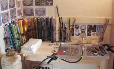 glass desk